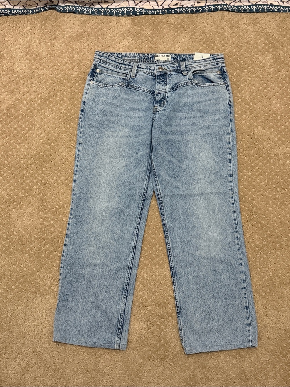 *NWOT* Free People 'We The Free' Shelby Low Rise Boyfriend Jeans, Sz 31